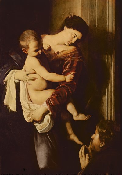 Detail of Madonna of the Pilgrims by Michelangelo Merisi Caravaggio